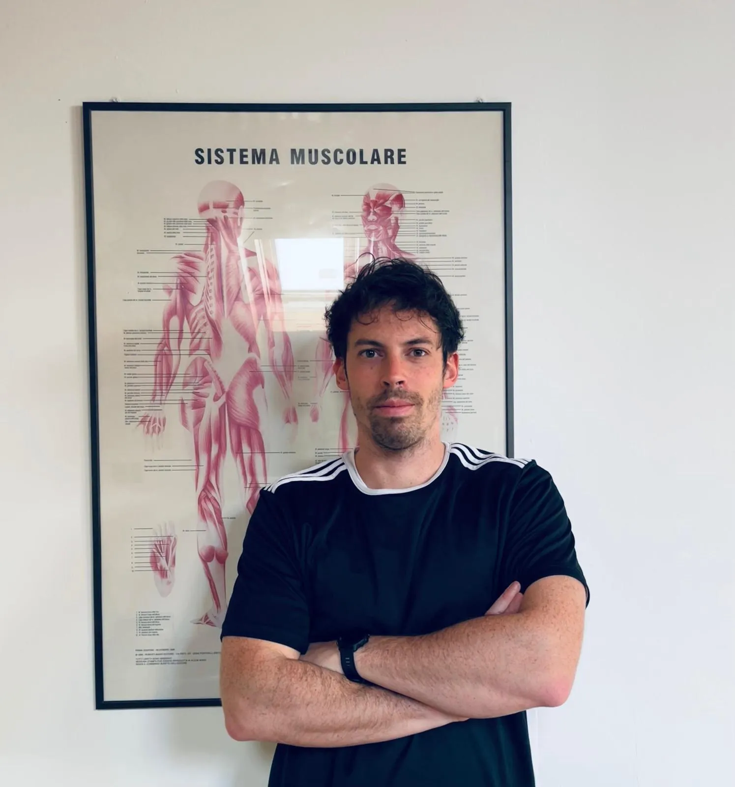 Andrea Faccani durante un trattamento fisioterapico